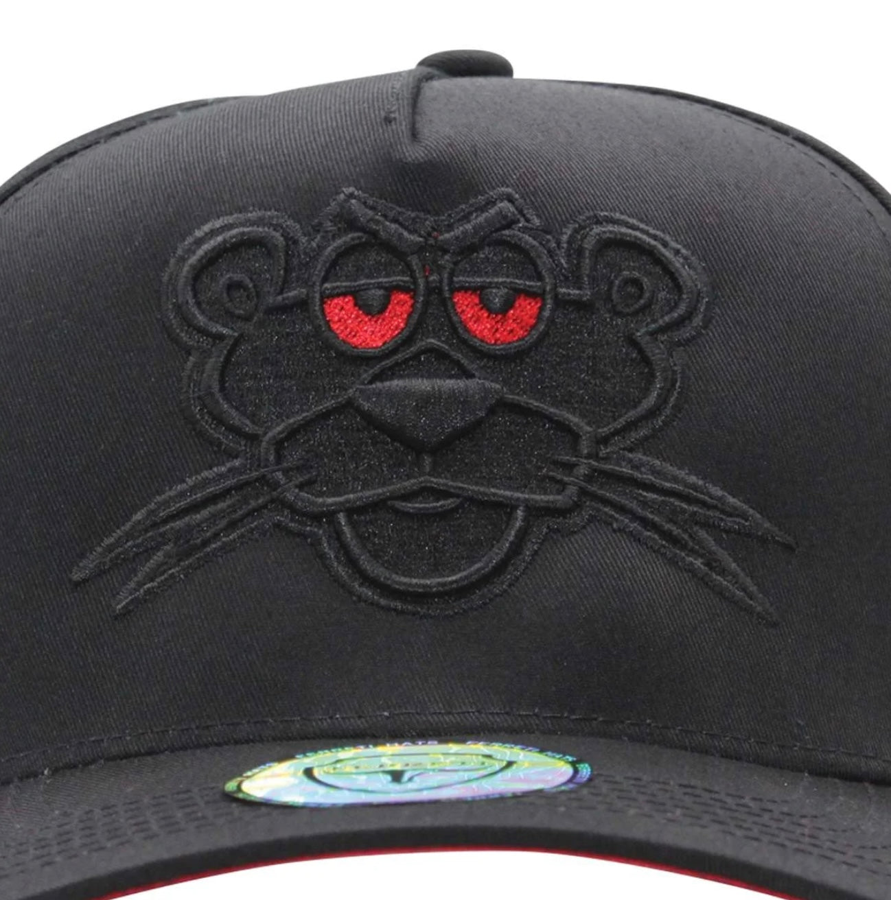 Ferreti Hats La Pantera Black with Red Eye