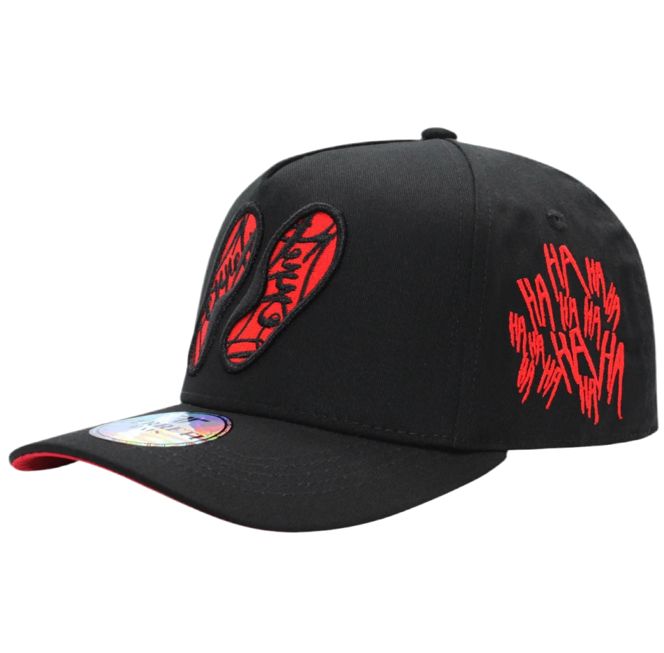 FERRETI HATS Negro Suelita Roja