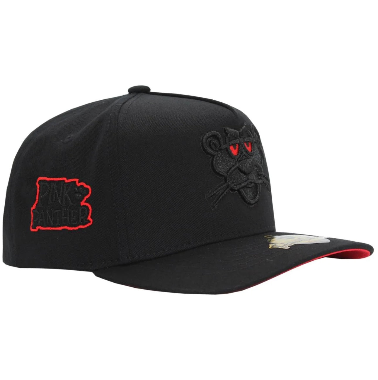 Ferreti Hats La Pantera Black with Red Eye