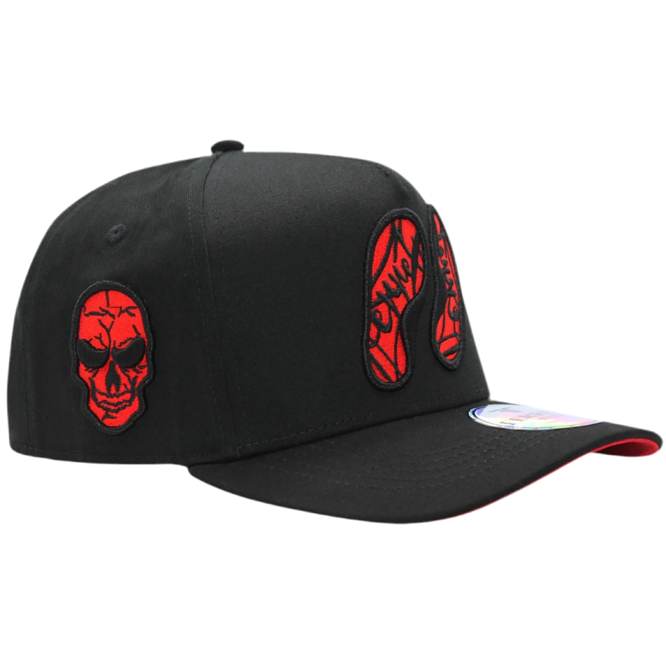 FERRETI HATS Negro Suelita Roja