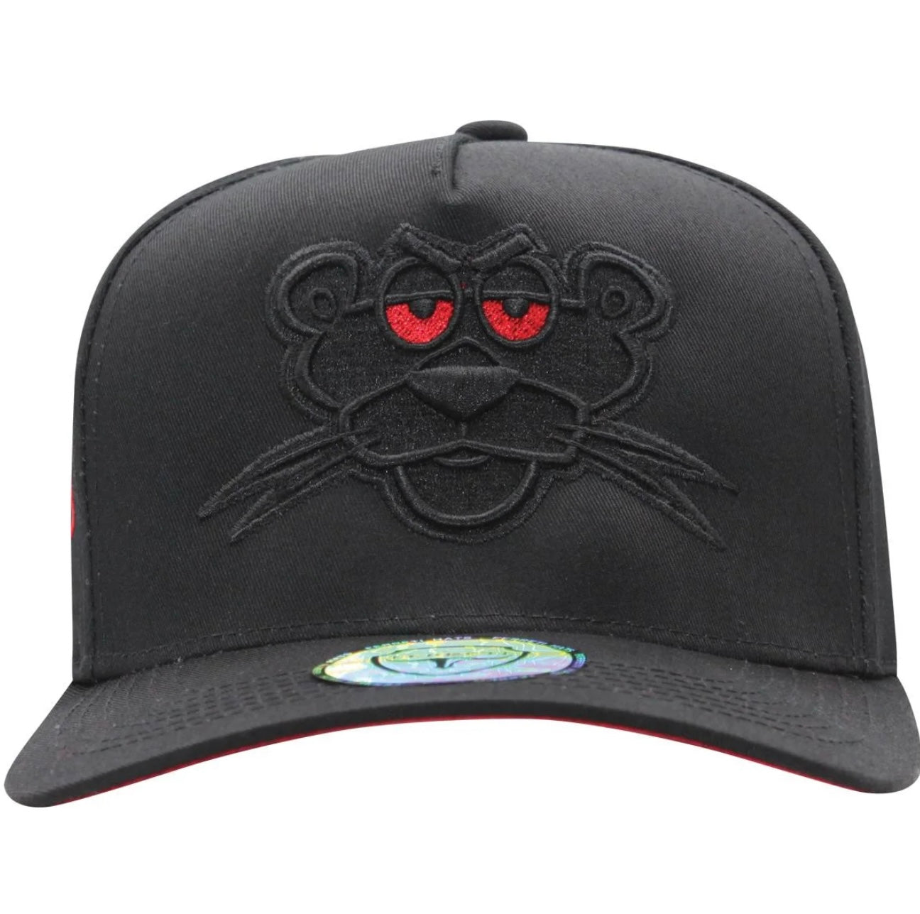 Ferreti Hats La Pantera Black with Red Eye